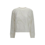 Max Mara White Cotton Sweatshirt - Elegant and Breathable