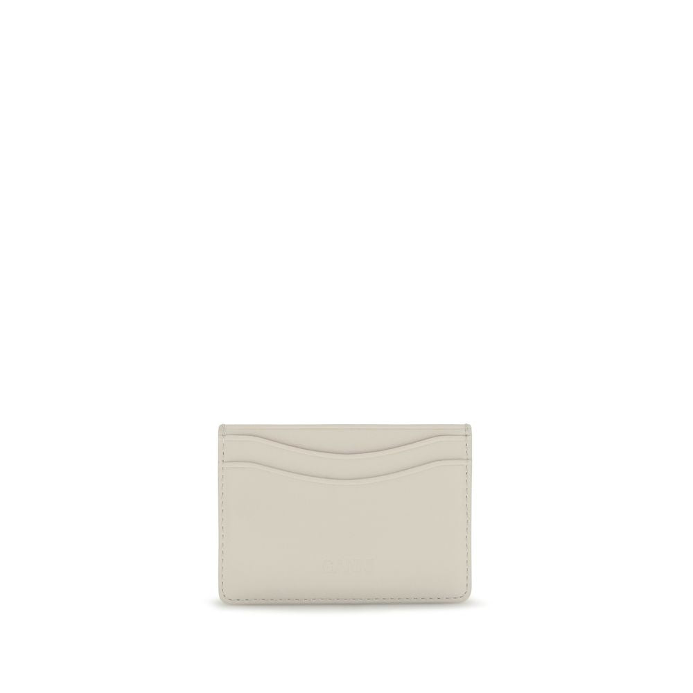 Portefeuille Ganni en cuir recyclé blanc