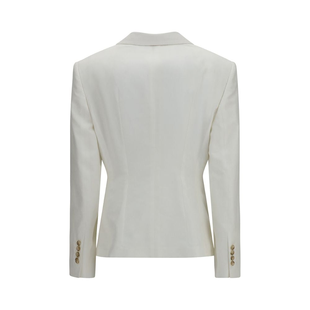 Dolce & Gabbana White Cotton Blazer - Elegant Tailored Design