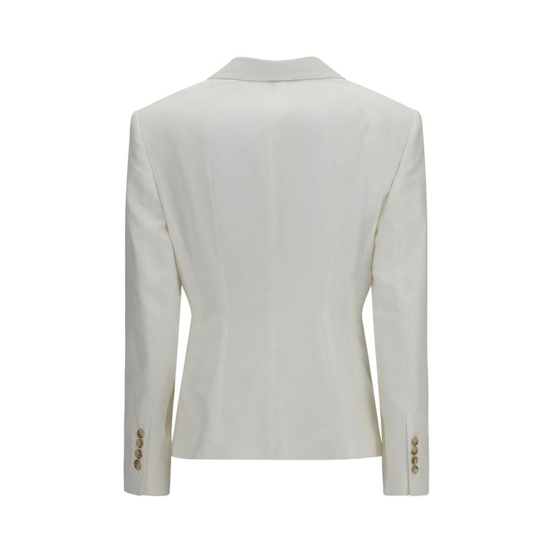 Dolce & Gabbana White Cotton Blazer - Elegant Tailored Design