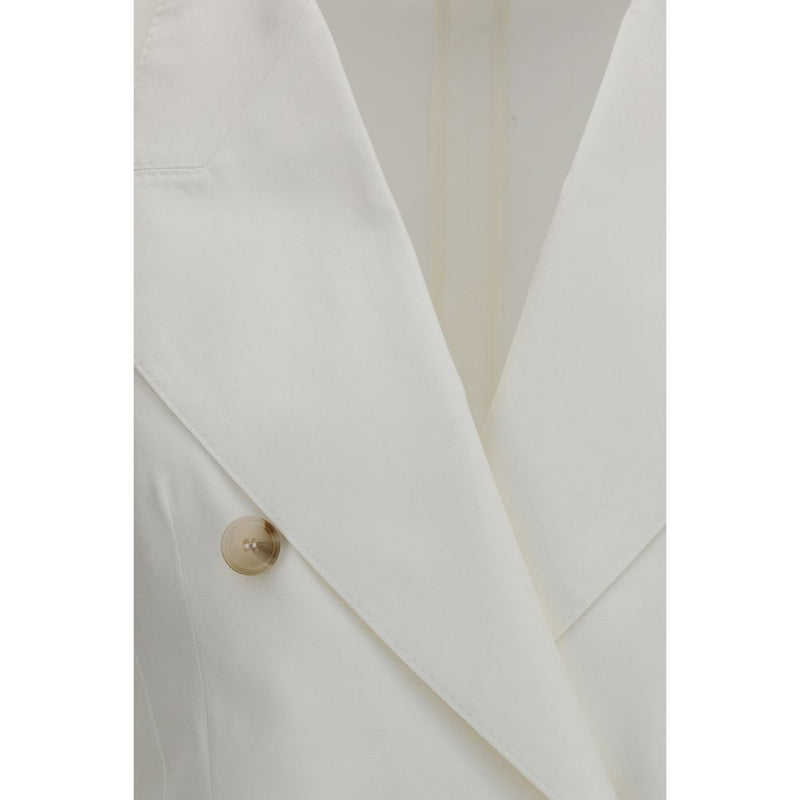 Dolce & Gabbana White Cotton Blazer - Elegant Tailored Design