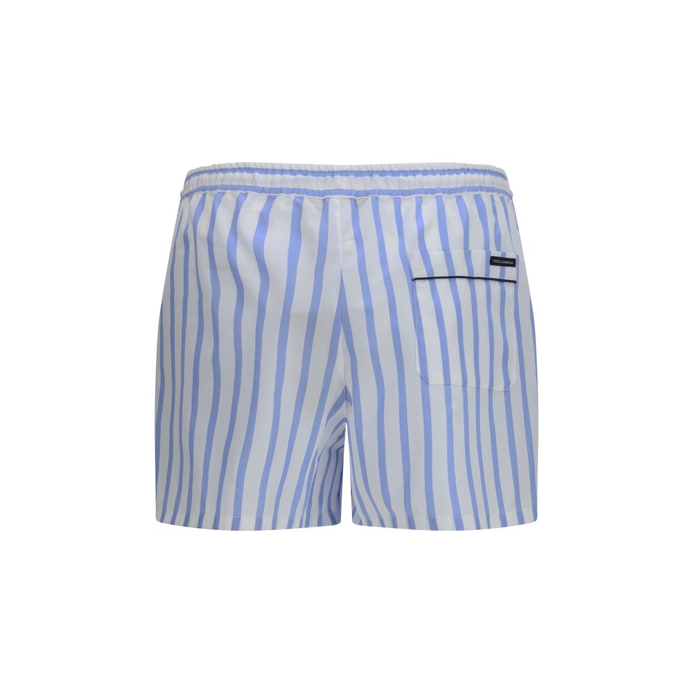 Dolce & Gabbana Blue Cotton Bermuda Shorts for Men