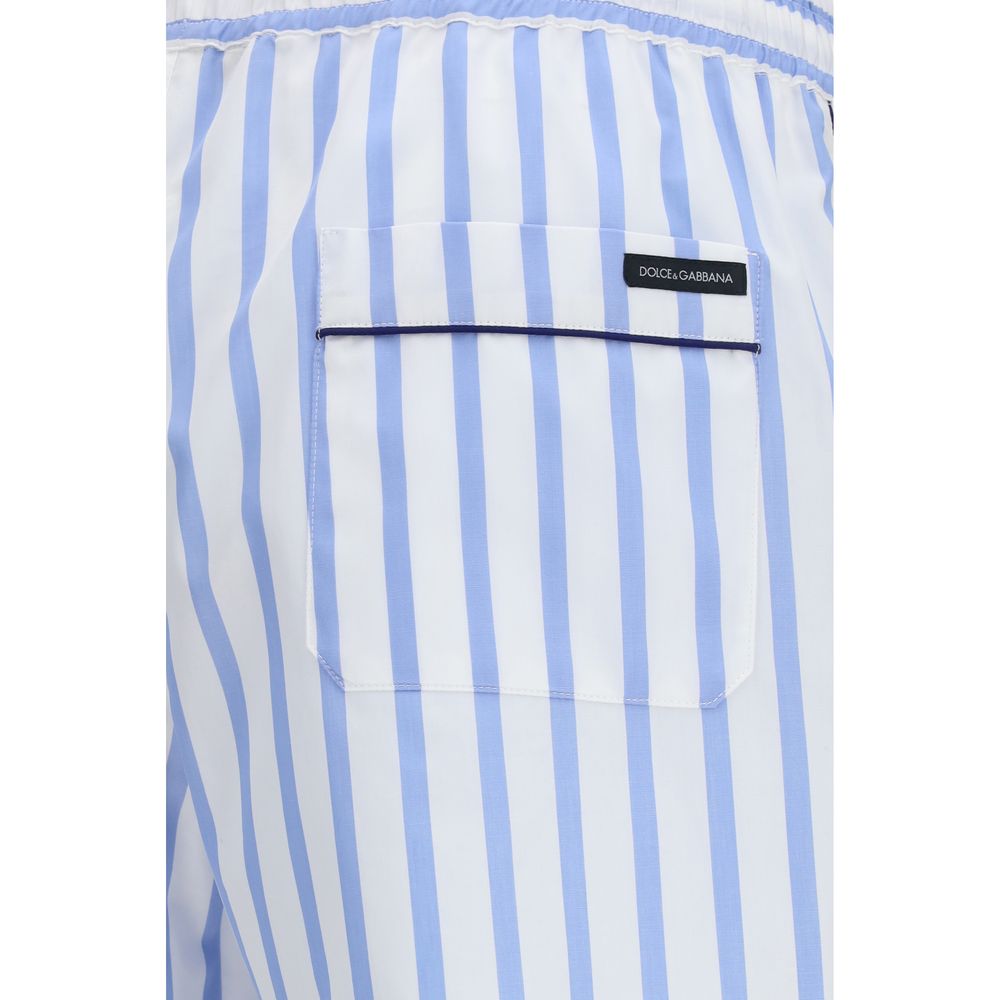 Dolce & Gabbana Blue Cotton Bermuda Shorts for Men