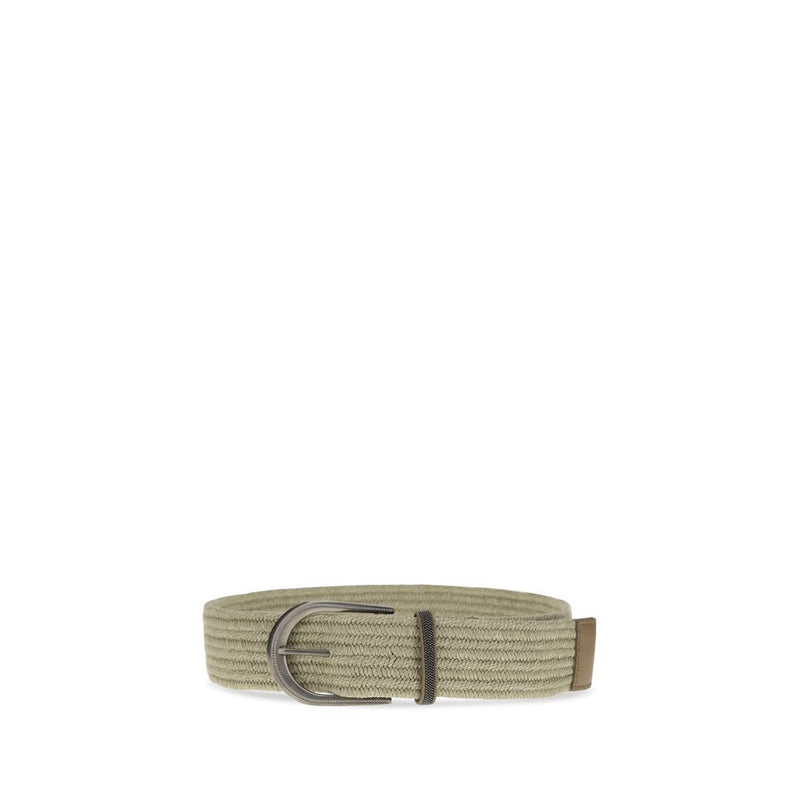 Brunello Cucinelli Beige Linen Regular Belt for Women