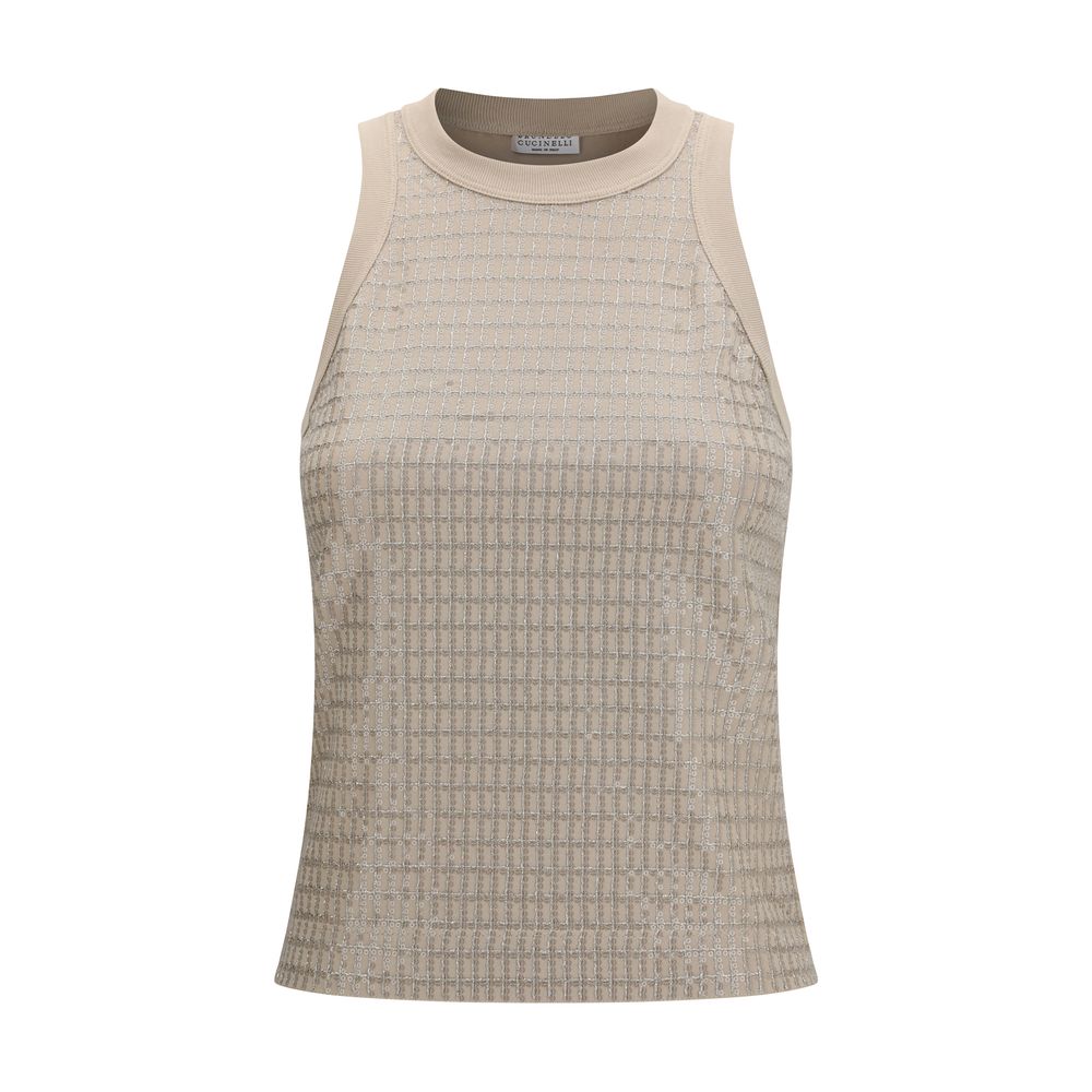 Brunello Cucinelli Beige Cotton T-Shirt - Elegant & Contemporary