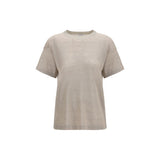 Brunello Cucinelli Beige Linen T-Shirt - SS26 Collection