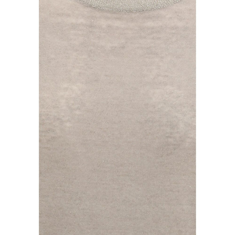 Brunello Cucinelli Beige Linen T-Shirt for Women