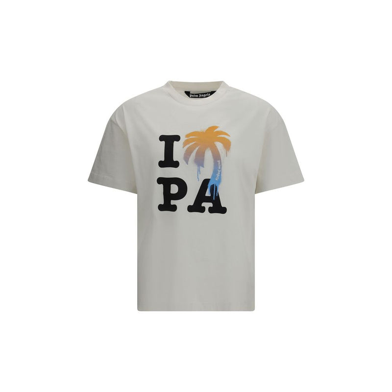 T-shirt en coton blanc Palm Angels I Love PA