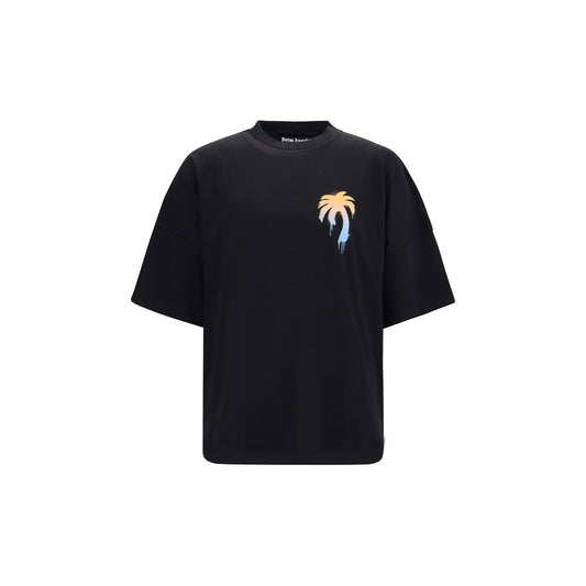 Palm Angels I Love PA Black Cotton T-Shirt