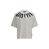 Palm Angels Big Neck Logo White Cotton T-Shirt