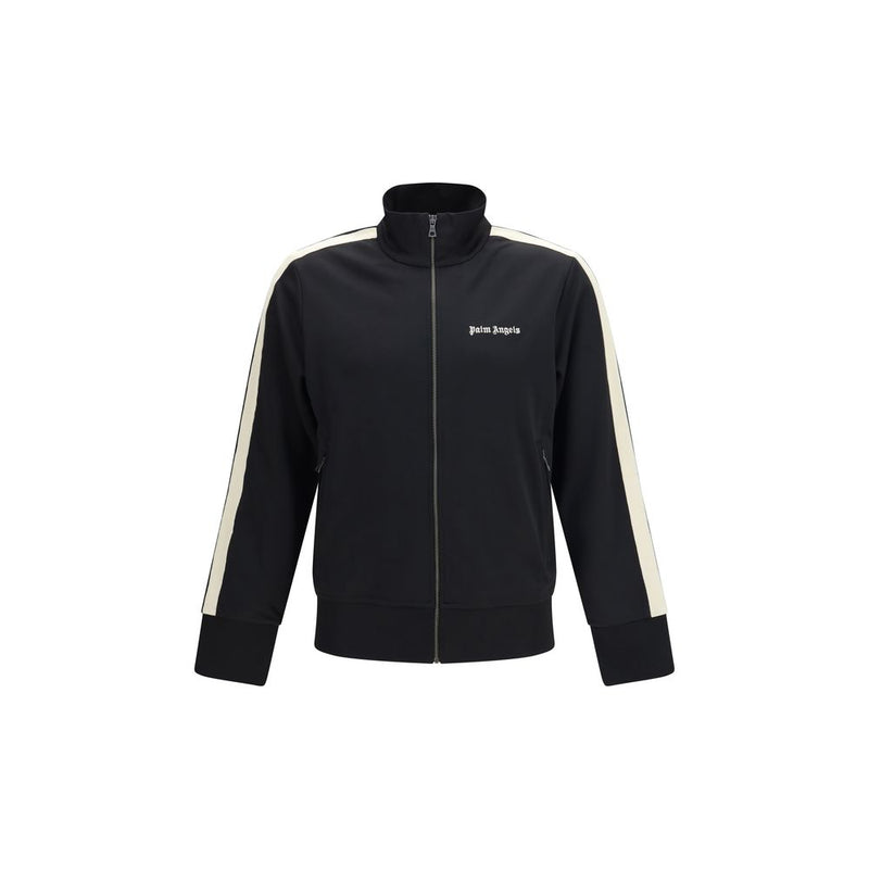 Palm Angels Black Polyester Shell Jacket - Classic Logo Track Jacket