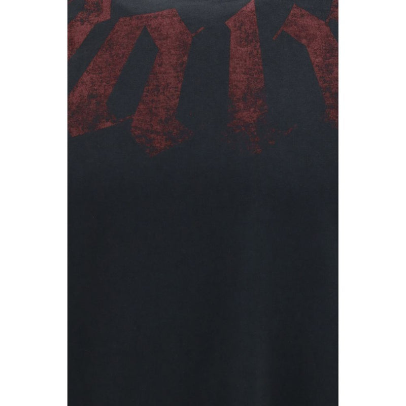 Palm Angels Black Cotton T-Shirt - Big Neck Logo
