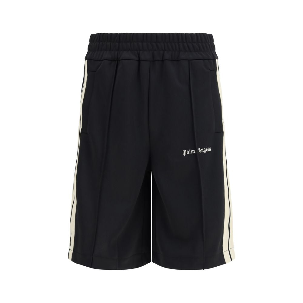 Palm Angels Black Polyester Bermuda Shorts - SS26