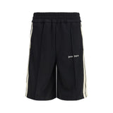 Palm Angels Black Polyester Bermuda Shorts - SS26