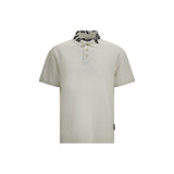Polo Shirt en Coton Blanc Palm Angels