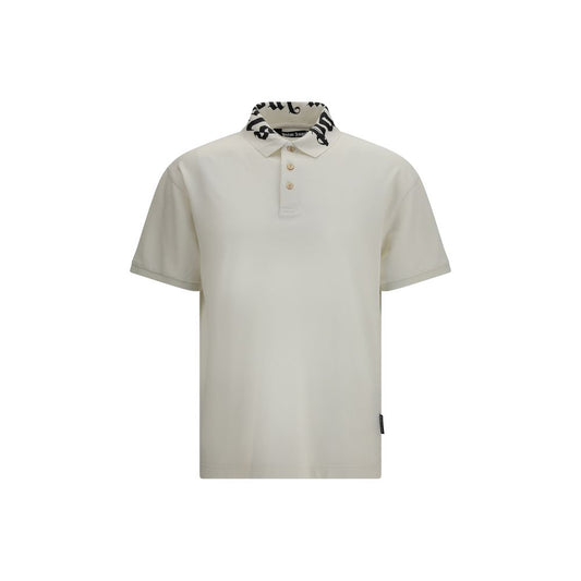 Polo Shirt en Coton Blanc Palm Angels