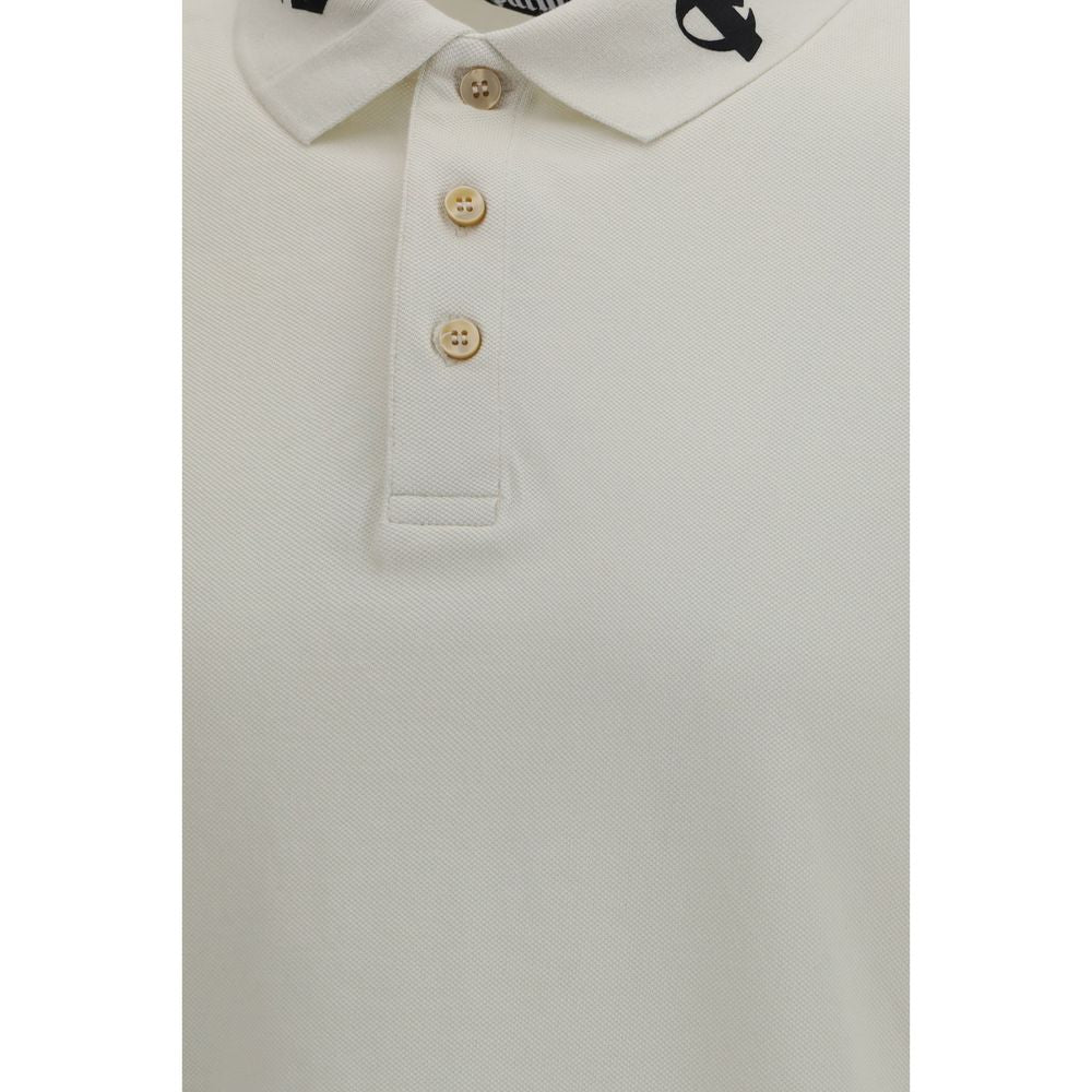 Polo Shirt en Coton Blanc Palm Angels