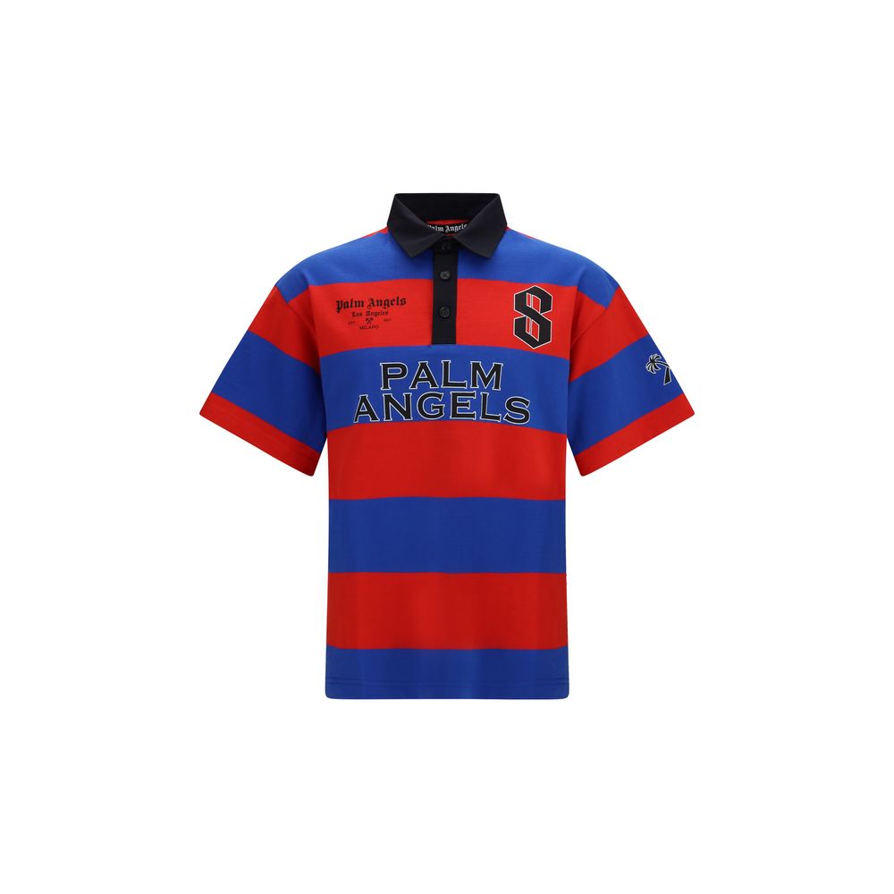 Polo Shirt en Coton Multicolore Palm Angels