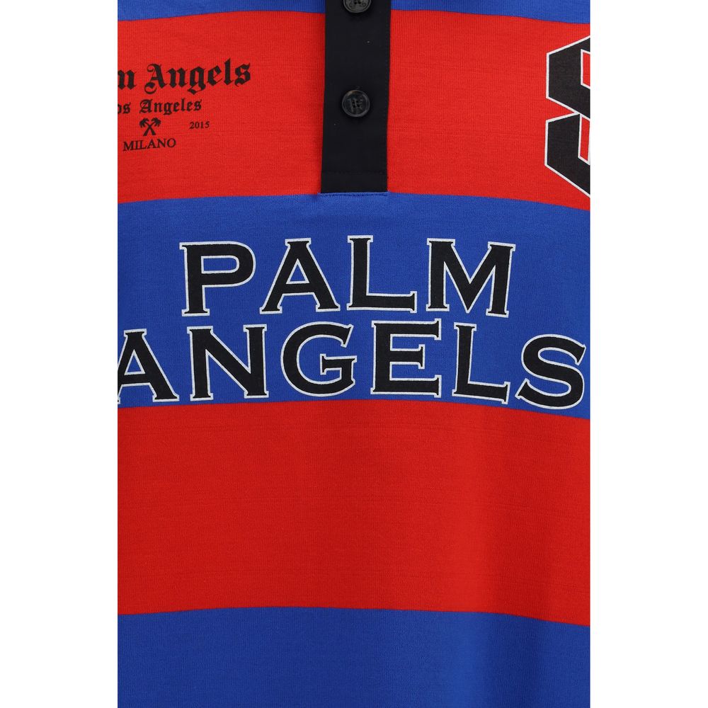 Polo Shirt en Coton Multicolore Palm Angels