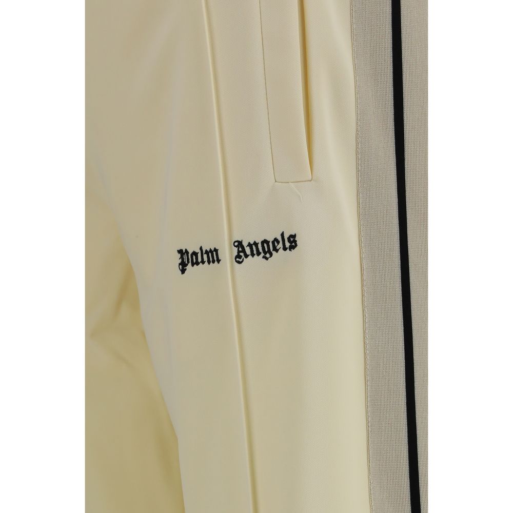 Palm Angels Beige Polyester Athletic Pants - SS26