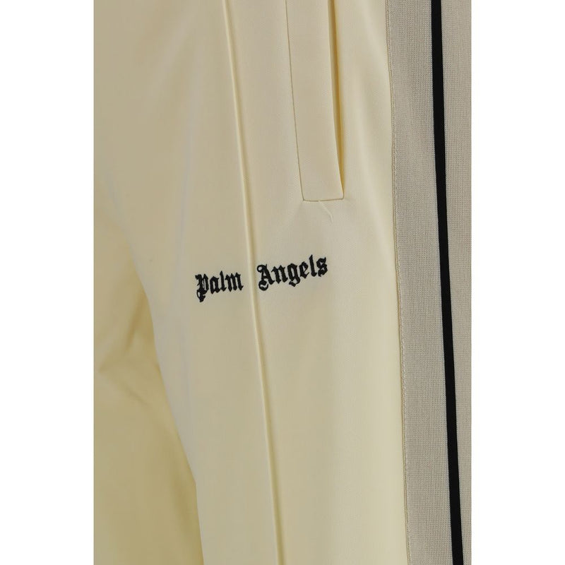 Palm Angels Beige Polyester Athletic Pants - SS26