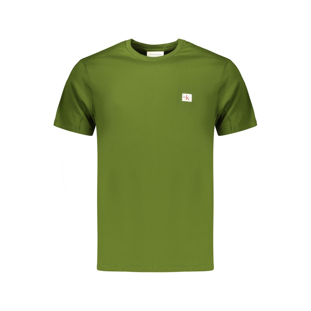 Calvin Klein Green Cotton Mens T-Shirt - Stylish & Comfortable