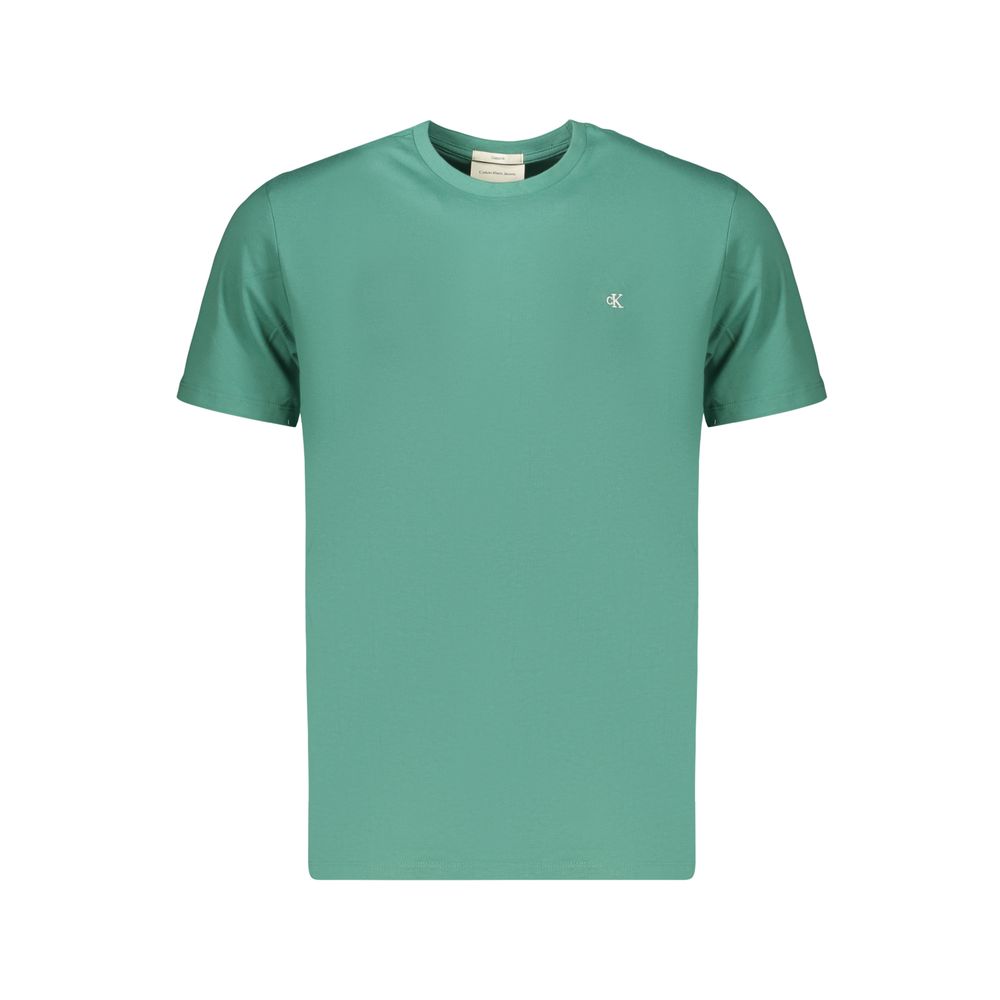 Calvin Klein Green Cotton Mens T-Shirt - Classic Fit