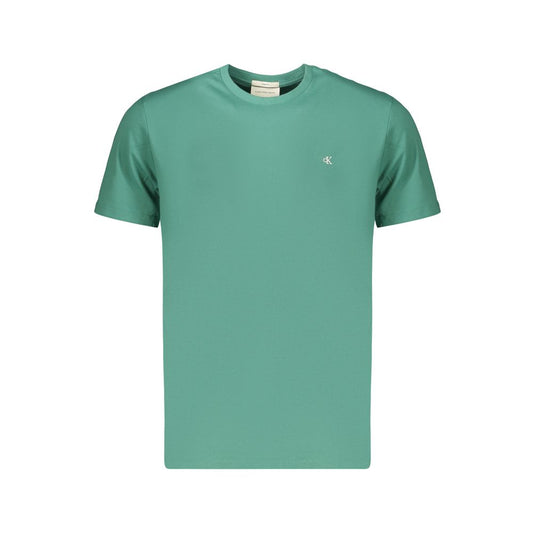 Calvin Klein Green Cotton Mens T-Shirt - Classic Fit