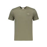 Calvin Klein Green Cotton Men's T-Shirt - Classic Fit
