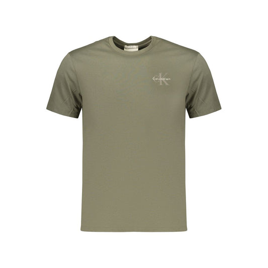 Calvin Klein Green Cotton Men's T-Shirt - Classic Fit