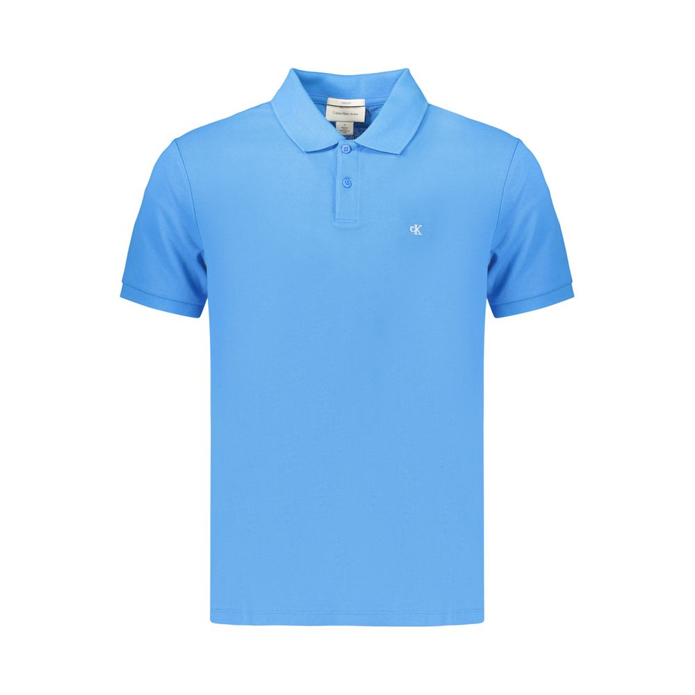 Calvin Klein Azzurro Cotton Men's Polo - Light Blue