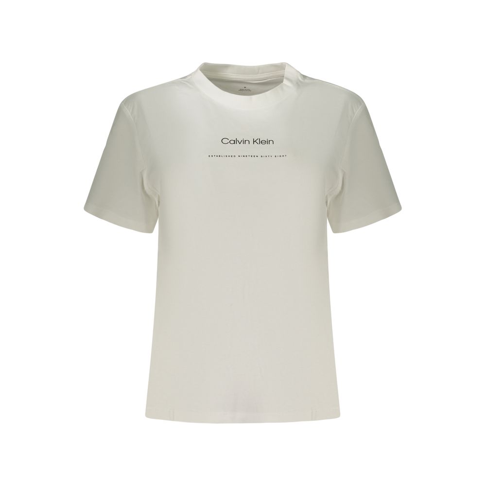 Calvin Klein White Cotton Women T-Shirt - Effortless Style
