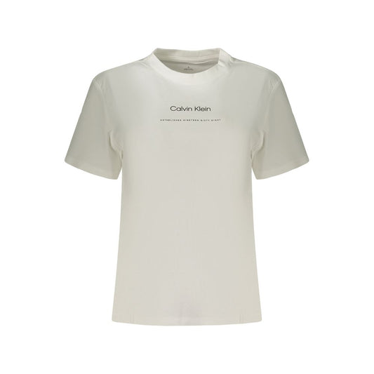 Calvin Klein White Cotton Women T-Shirt - Effortless Style