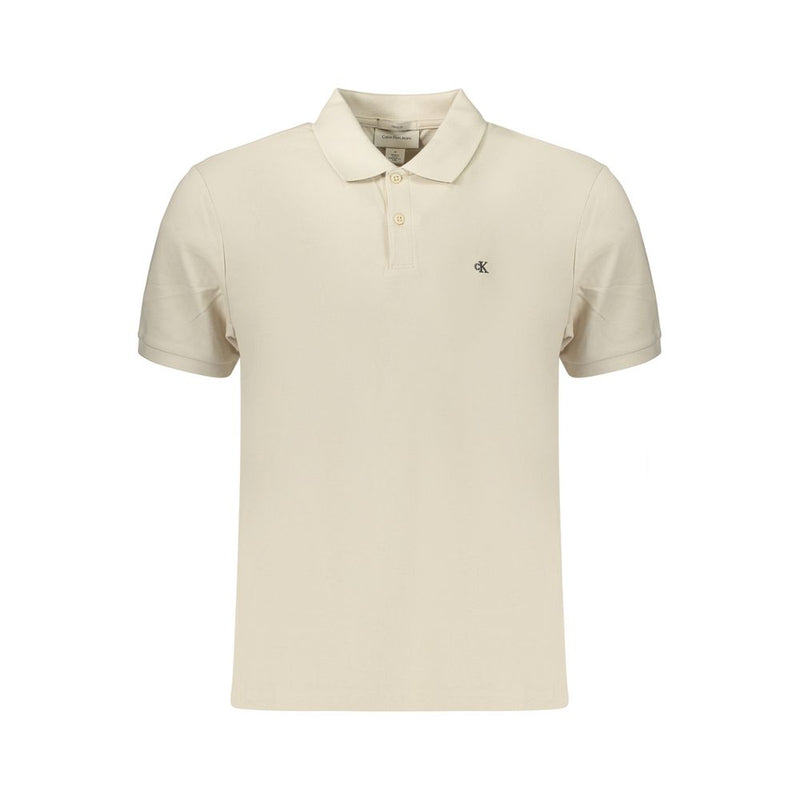 Calvin Klein Beige Cotton Men's Polo Shirt