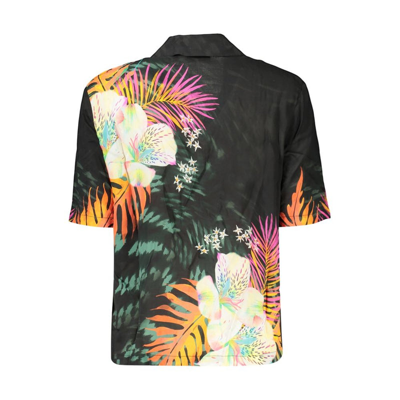 Desigual Black Viscose Women's Short-Sleeved Shirt