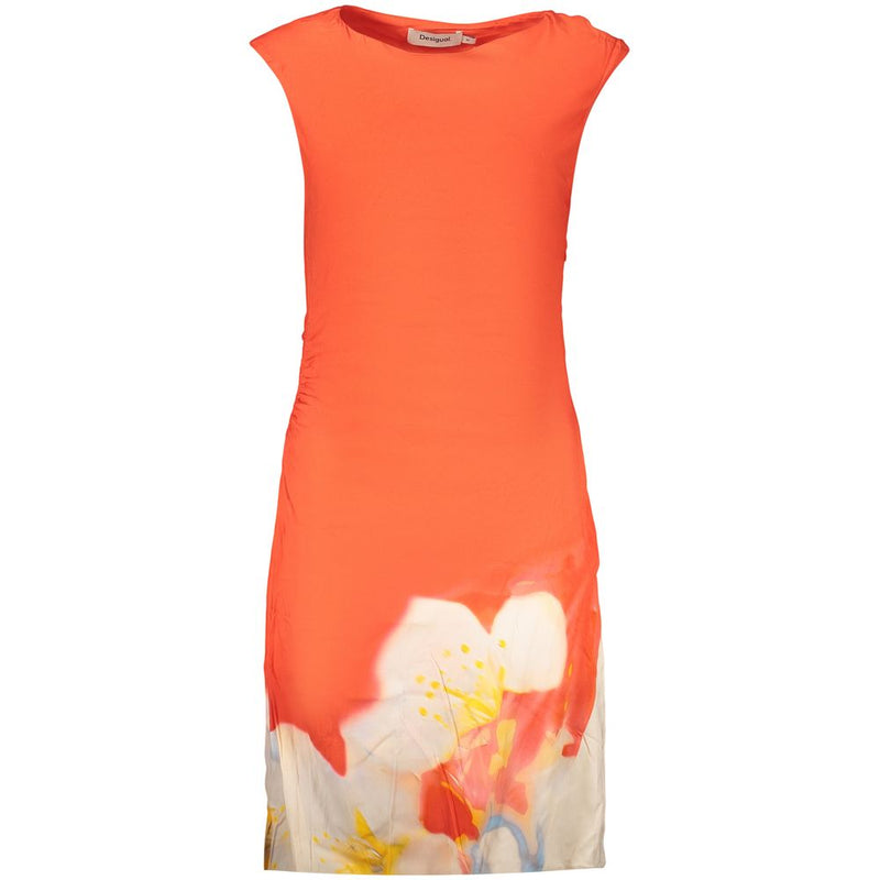 Desigual Rosso Viscosa Women's Long Patterned Dress
