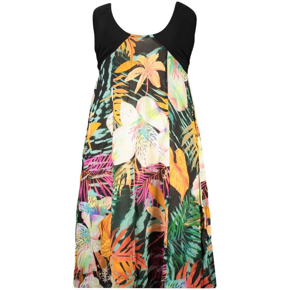 Desigual Black Viscose Women's Long Dress with Pattern