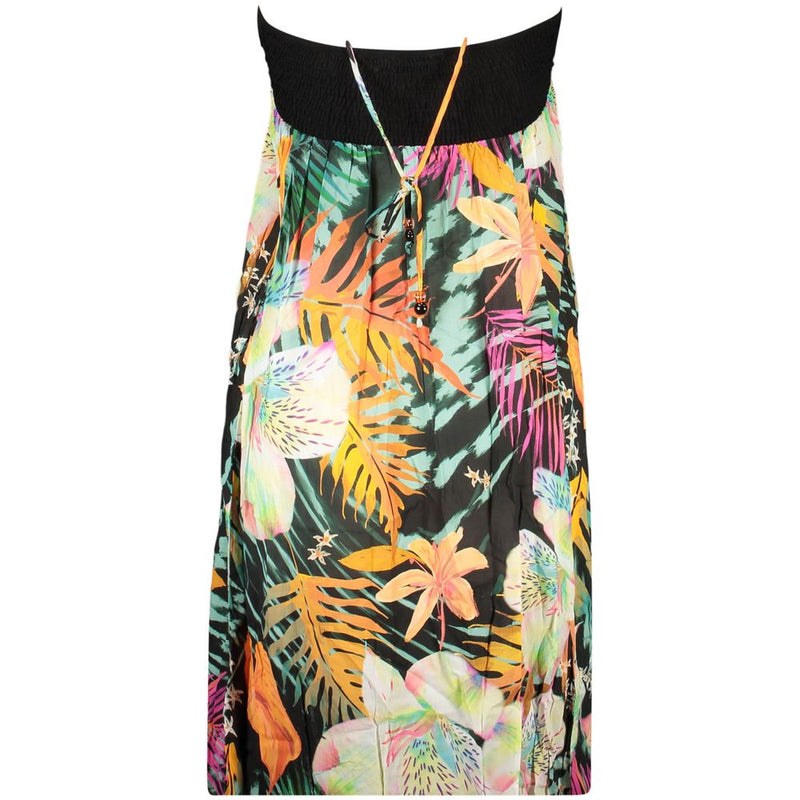 Desigual Black Viscose Women's Long Dress with Pattern