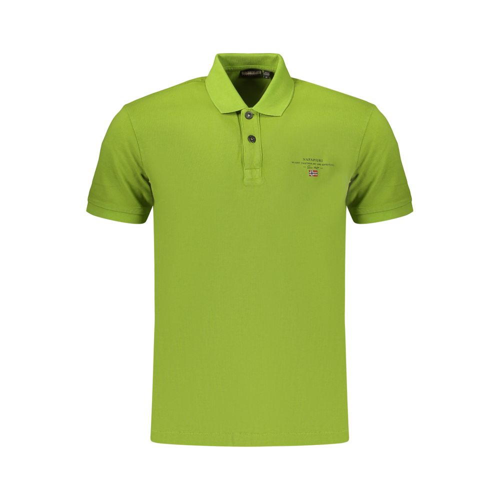 Napapijri Verde Cotton Men's Polo - Classic Style and Comfort