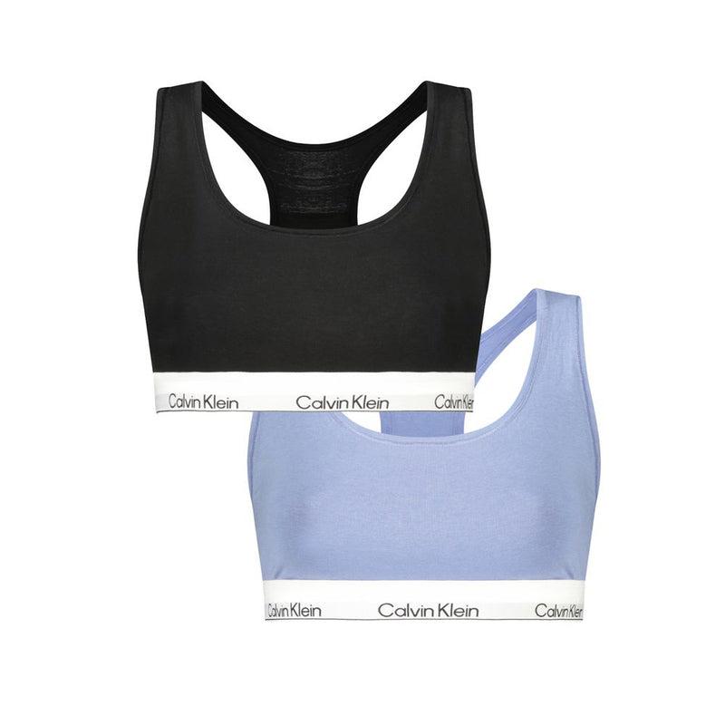 Calvin Klein Blue Cotton Women's Underwear Bralette Set