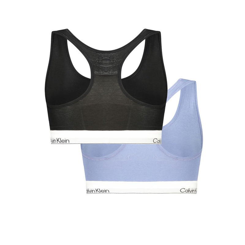Calvin Klein Blue Cotton Women's Underwear Bralette Set