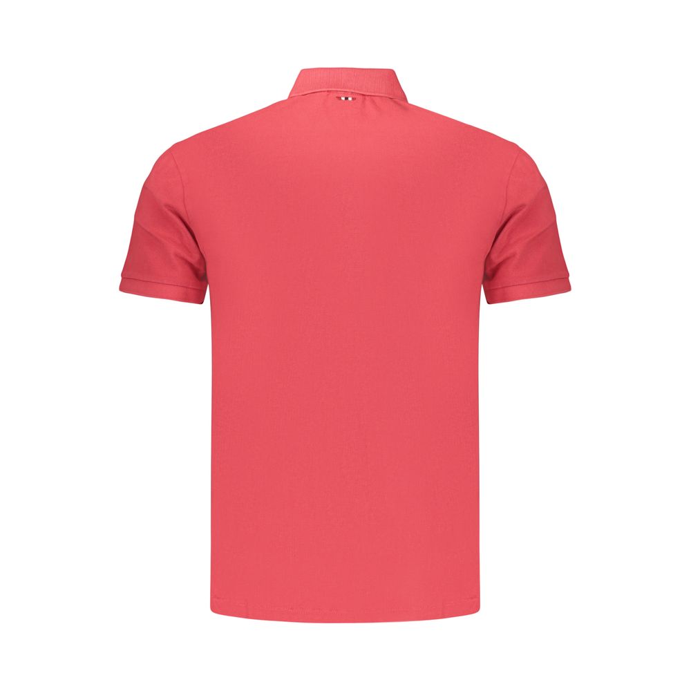 Napapijri Red Cotton Men's Polo Shirt - Stylish & Comfortable