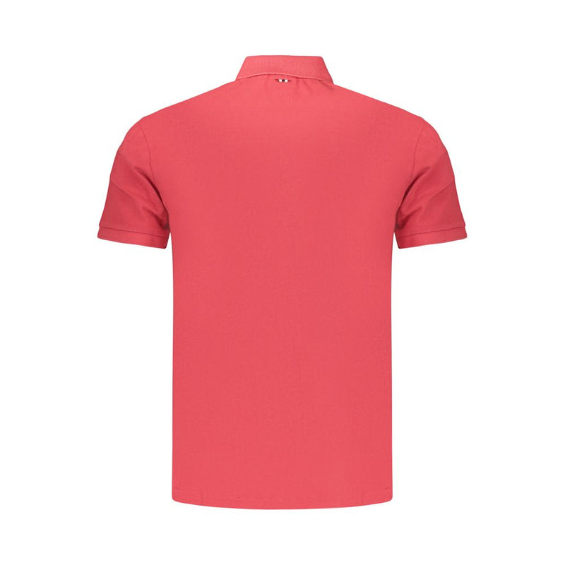 Napapijri Red Cotton Men's Polo Shirt - Stylish & Comfortable