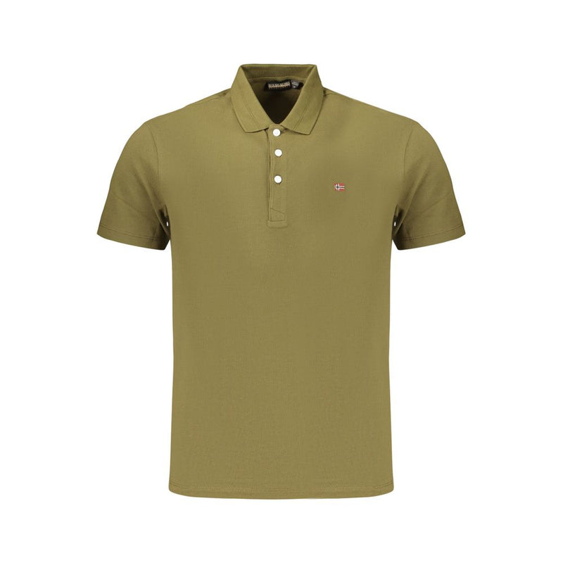 Napapijri Green Cotton Men's Polo Shirt - Stylish Casual Wear