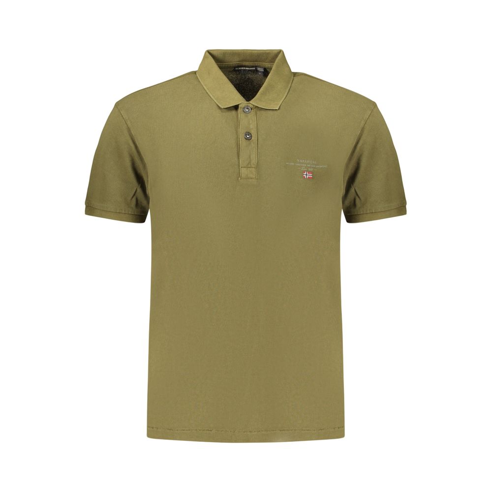 Polo Napapijri Verde en Coton pour Hommes