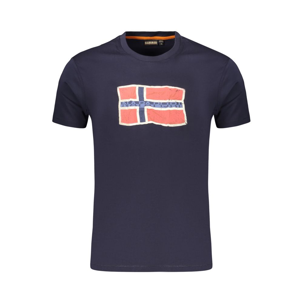 Napapijri Blue Cotton Men's T-Shirt - Stylish & Comfortable