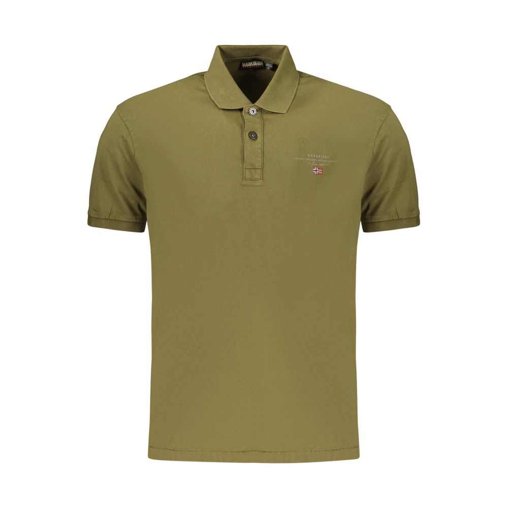 Polo Shirt Napapijri en Coton Vert pour Homme