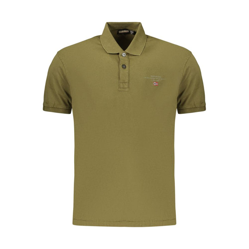 Napapijri Green Cotton Men's Polo Shirt - Stylish & Comfortable