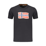 Napapijri Black Cotton Men's T-Shirt - Stylish & Comfortable