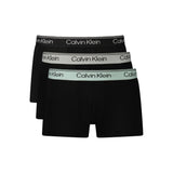 Calvin Klein Black Polyester Men's Boxer Shorts - Tri-Pack